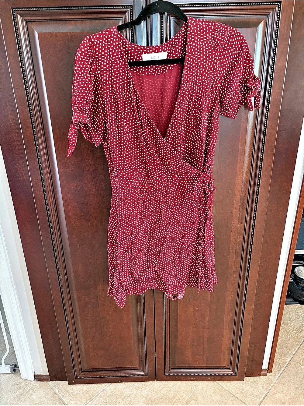 LOFT Polka Dot Romper in Red & White Size 2